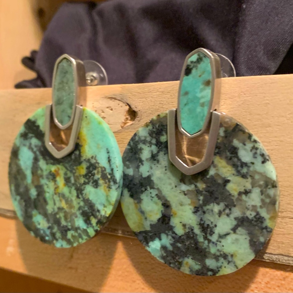 Kendra Scott African Turquoise didi earrings